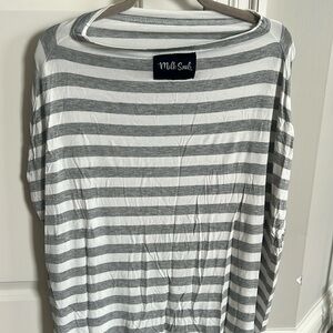 Milk Snob 5 in 1 cover- White and Gray Stripe!